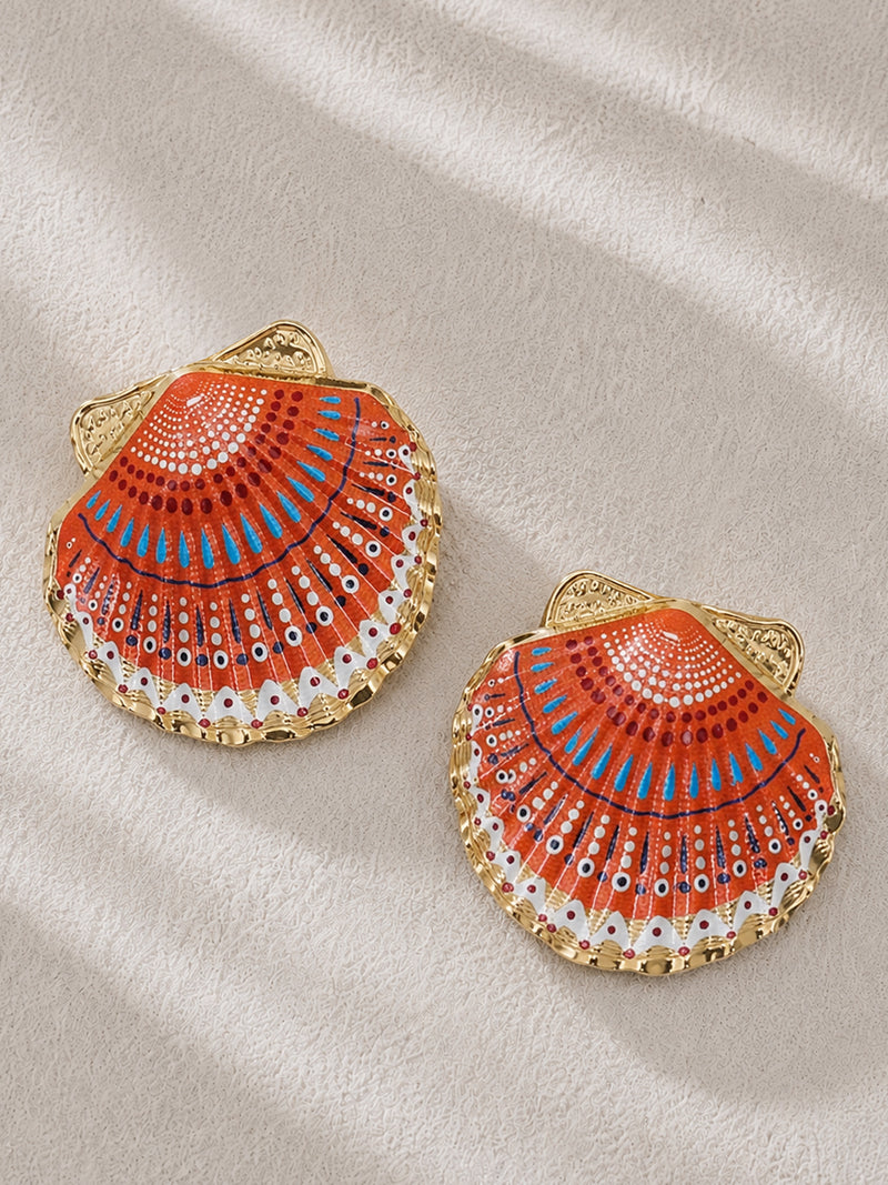 The Sunset Fan Drop Earrings
