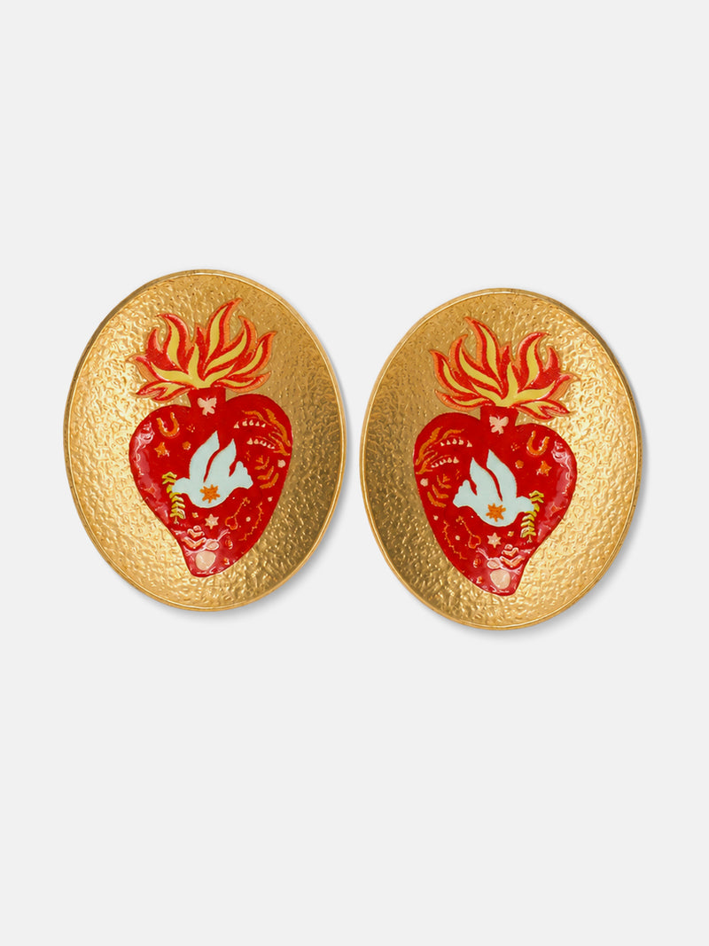 The Scarlet Heart Stud Earrings