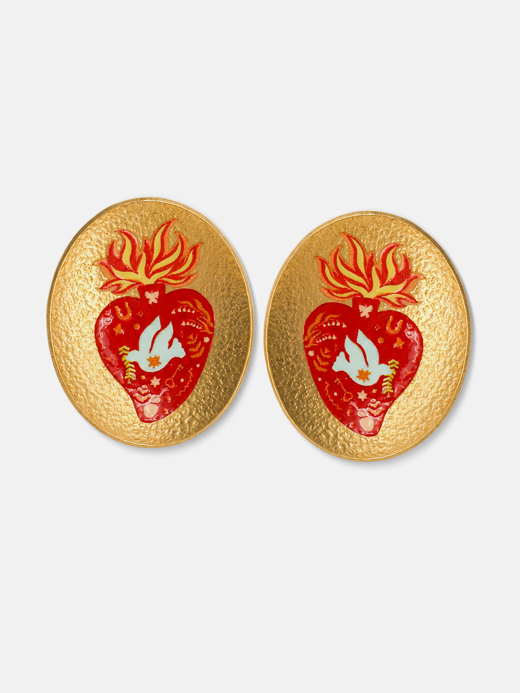 The Scarlet Heart Stud Earrings
