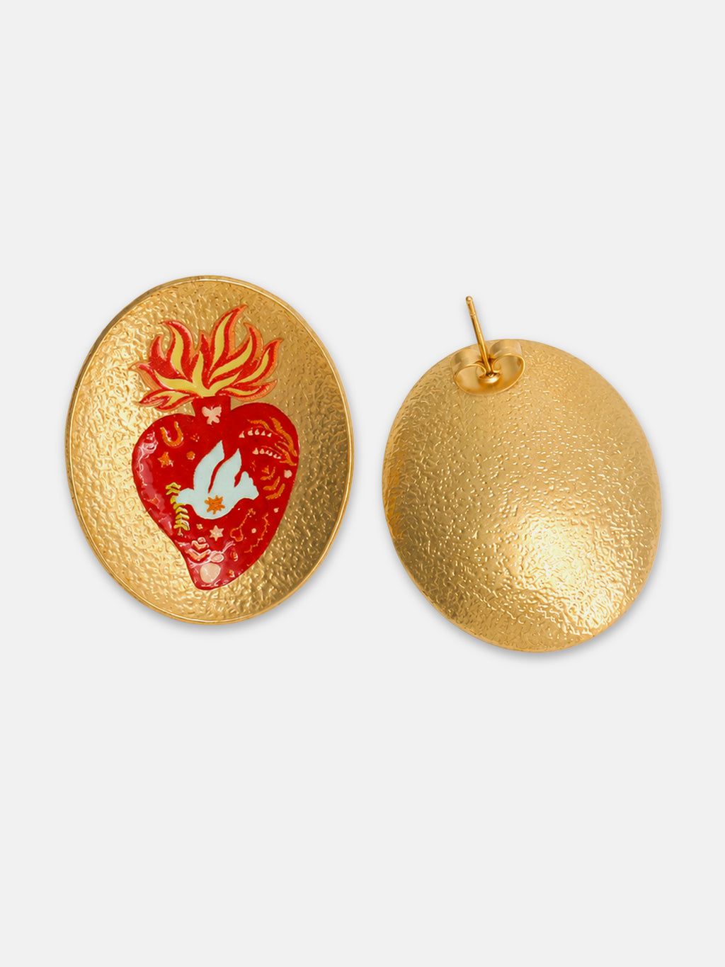 The Scarlet Heart Stud Earrings