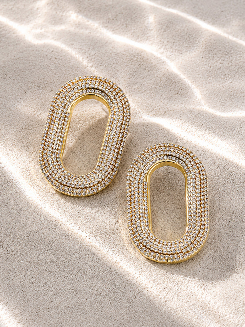 The Solstice Crystal Link Earrings