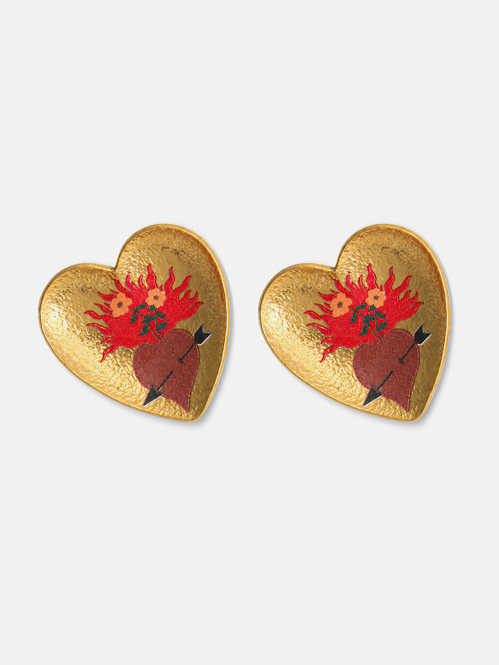 The Amour Heart Stud Earrings