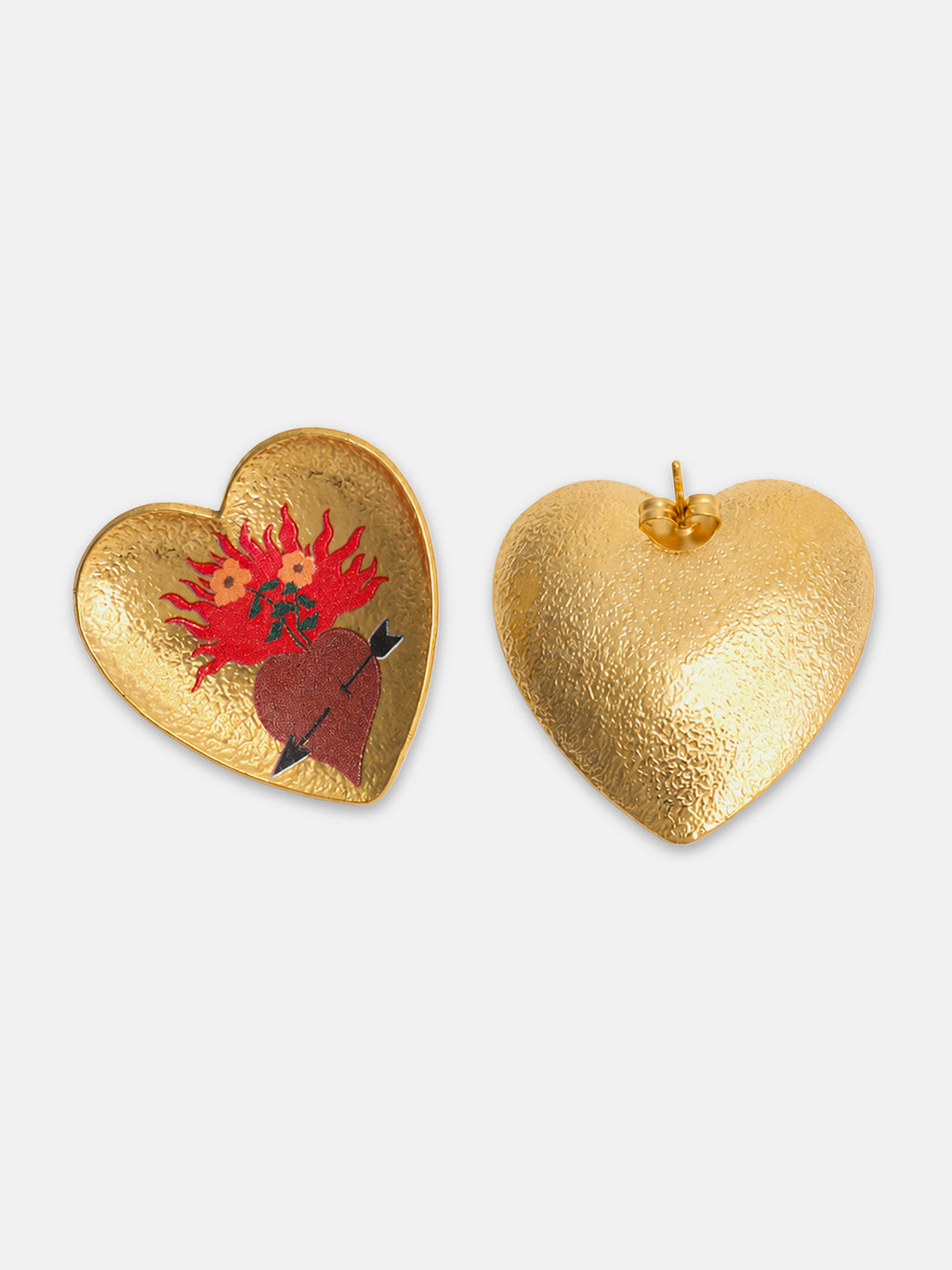 The Amour Heart Stud Earrings