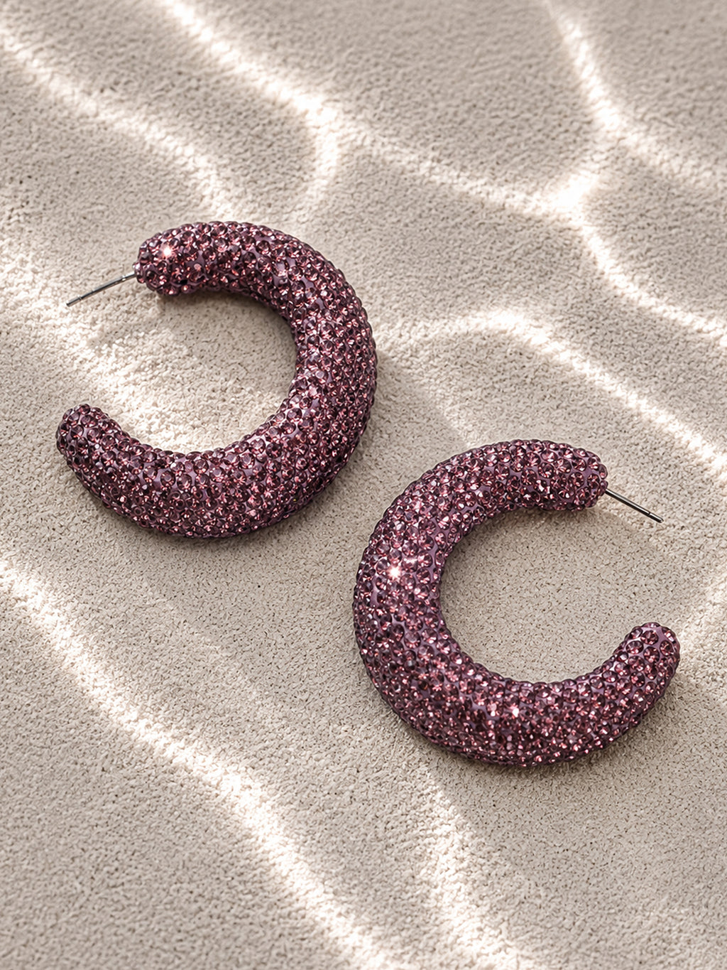 The Orchid Crystal Hoops