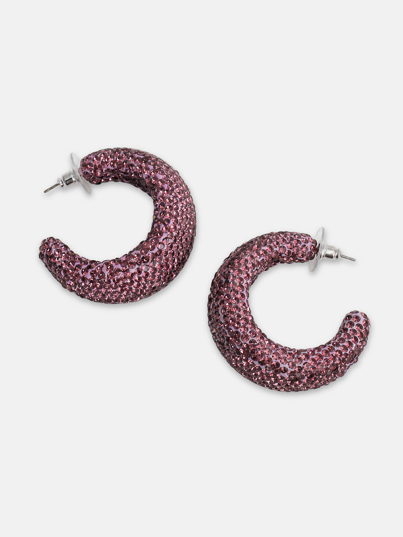 The Orchid Crystal Hoops