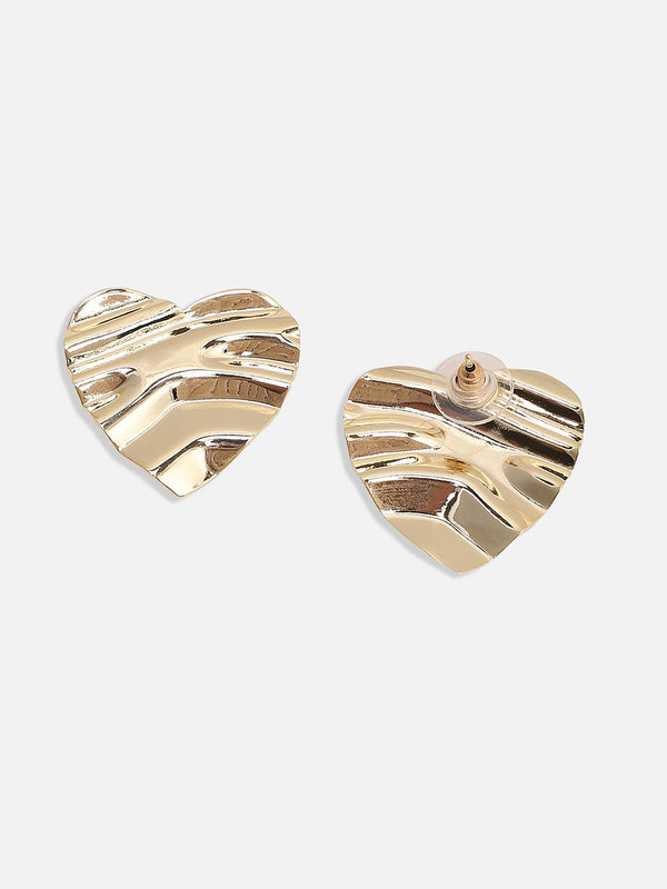 The Ripple-Cuore Stud Earrings - California Gold