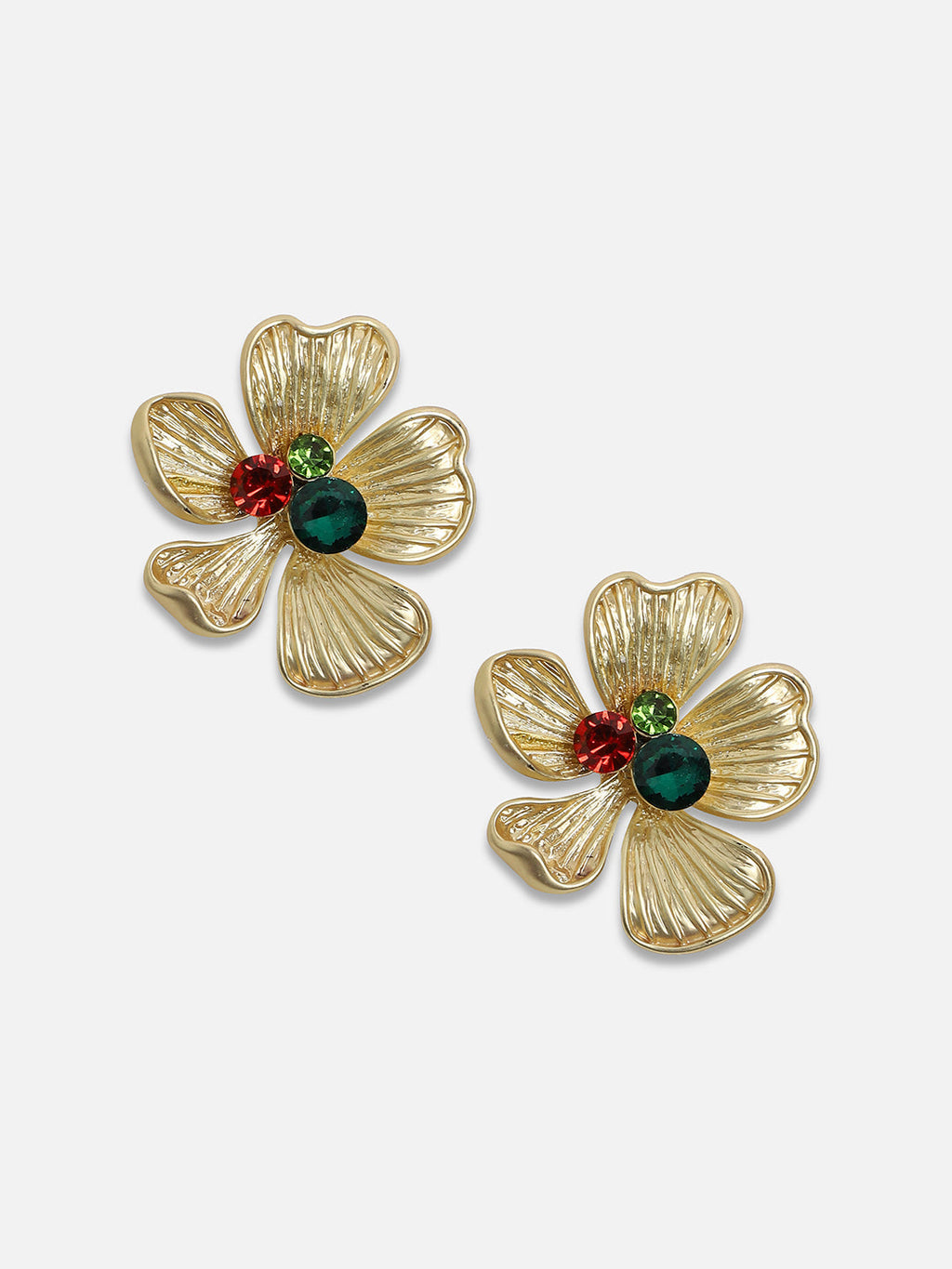 Women's Regalia-Flora Statement Earrings - Antique Gold