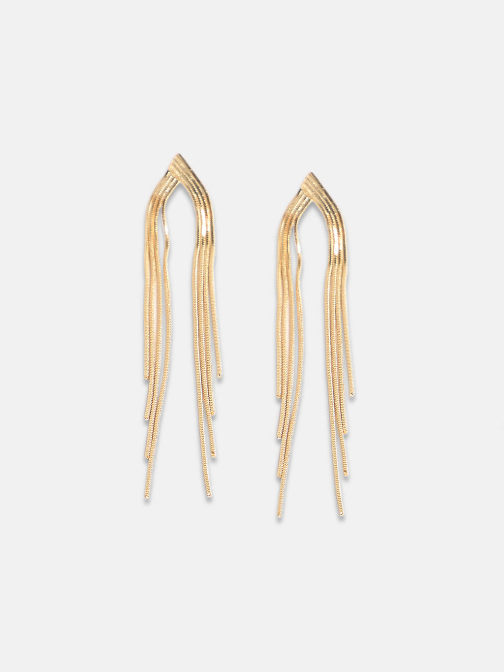 Women's Dangle-Chain Drop Earrings - Champayne Gold