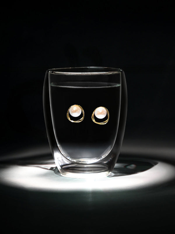 The Victorian-Pearl Stud Earrings - Pearl White