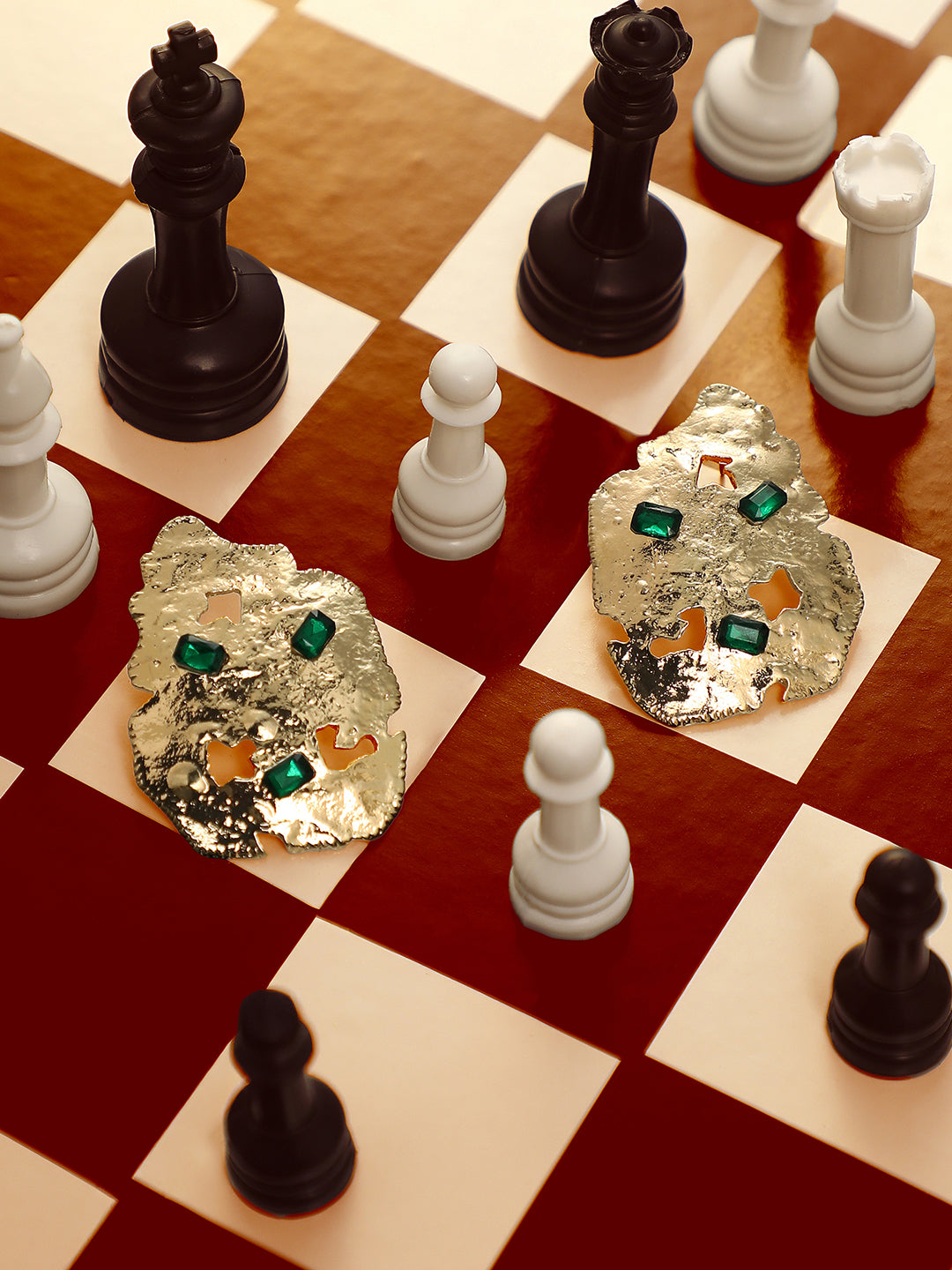 Women's Cristal-Tectonic Statement Earrings - Calfornia Gold