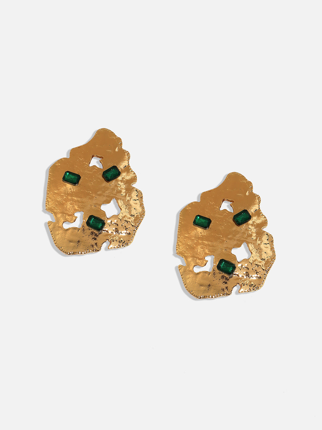 Women's Cristal-Tectonic Statement Earrings - Calfornia Gold