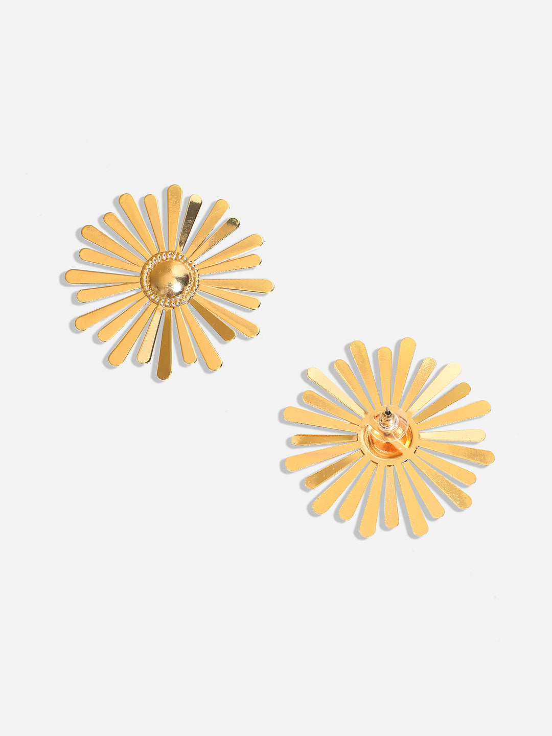 The Floral-Sol Statement Earrings - California Gold
