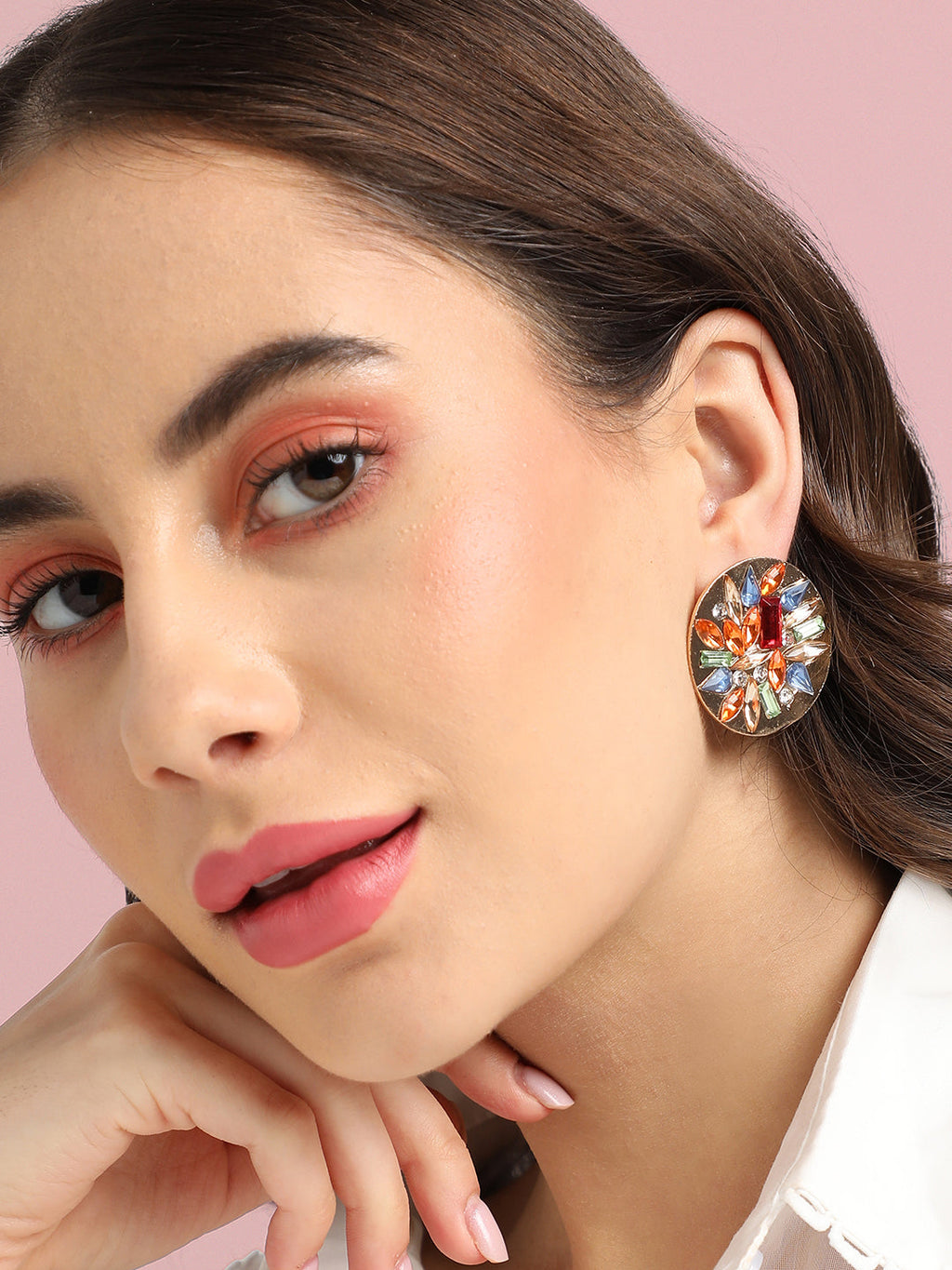 Women's Cristal-Prism Statement Earrings - Calfornia Gold