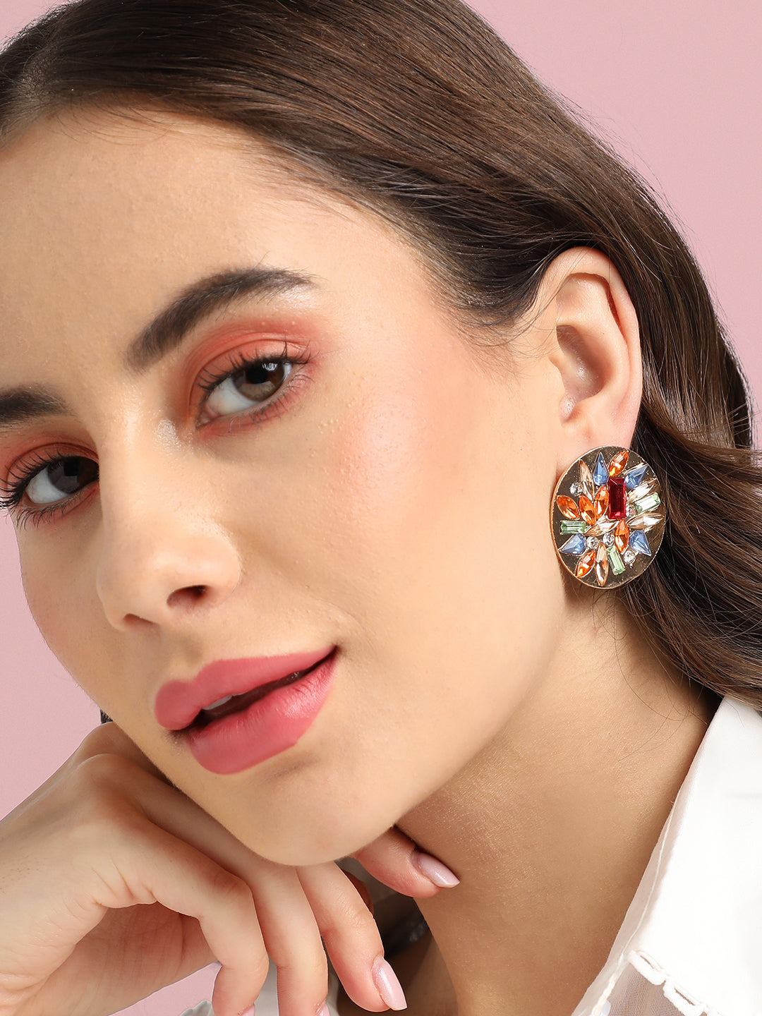 Women's Cristal-Prism Statement Earrings - Calfornia Gold