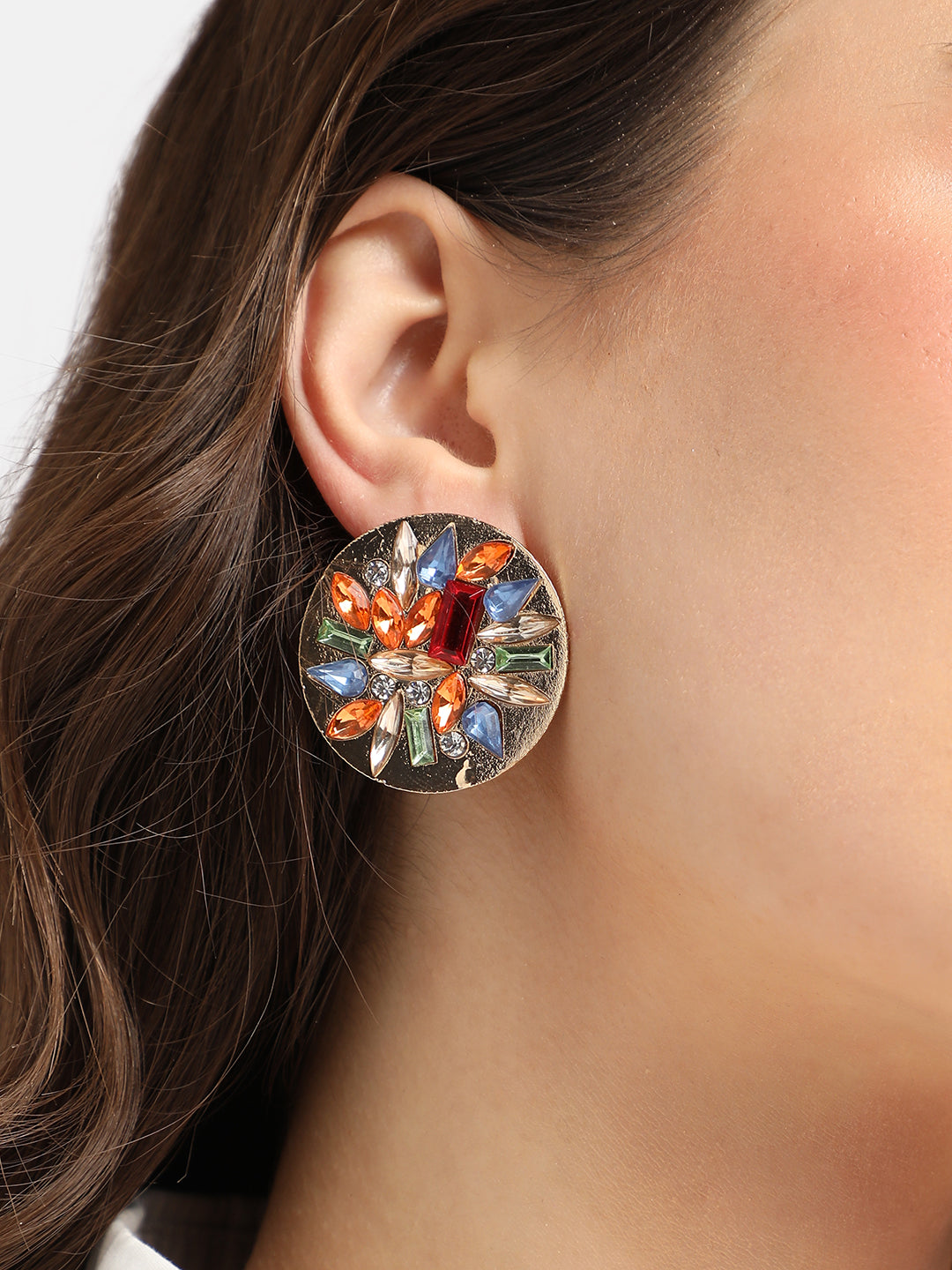 Women's Cristal-Prism Statement Earrings - Calfornia Gold