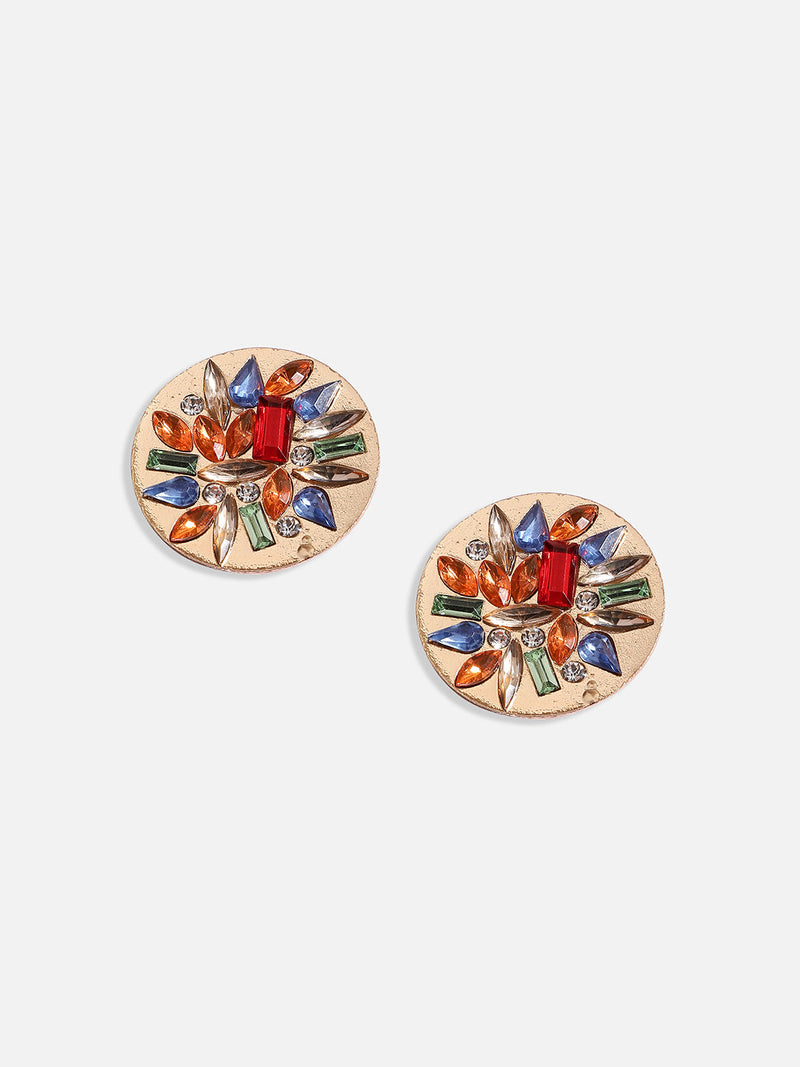 Women's Cristal-Prism Statement Earrings - Calfornia Gold