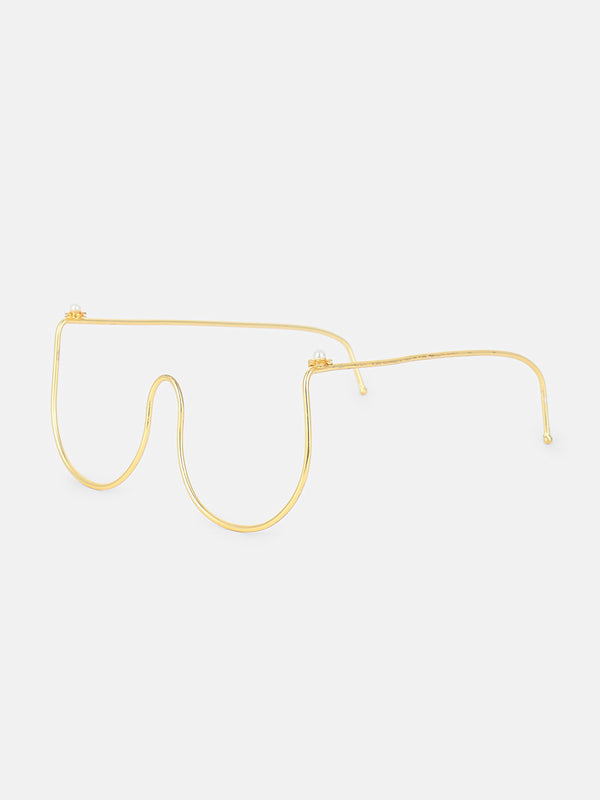 The Luxe Chain Sunglass - Gold