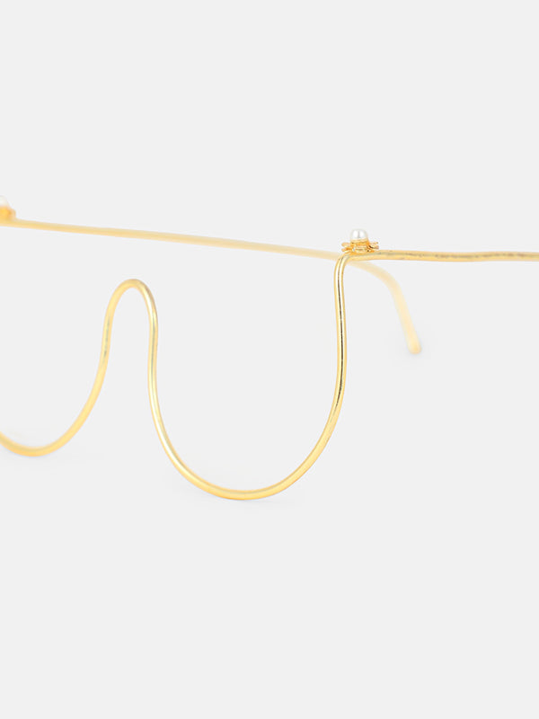 The Luxe Chain Sunglass - Gold