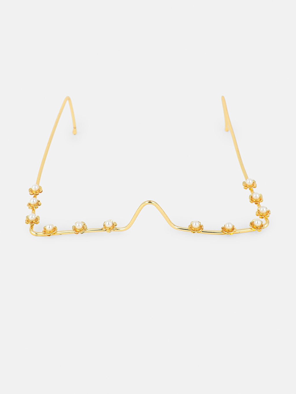 The Pearl Chain Sunglass - Gold Pearl
