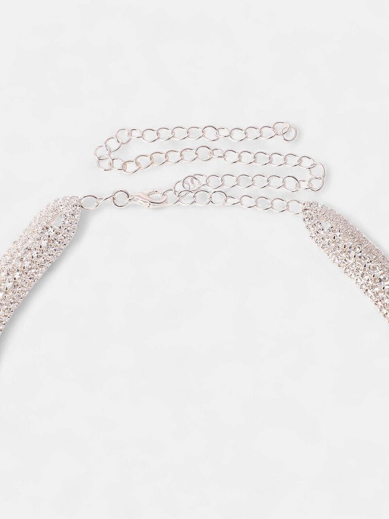 The All-Over-Bling Jewellery Set - Crystal Silver