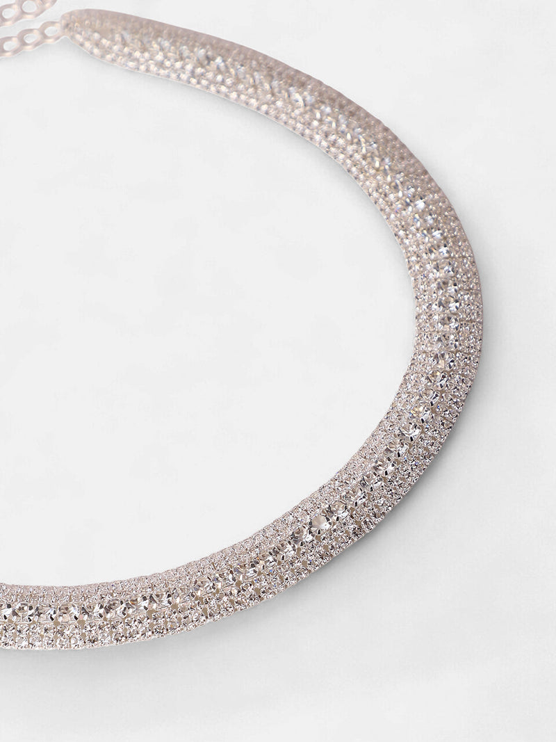 The All-Over-Bling Jewellery Set - Crystal Silver
