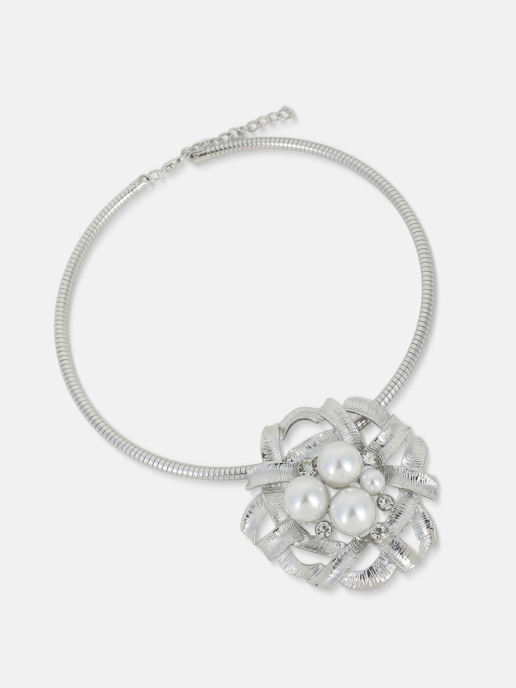 The Pearl Bloom Jewellery Set - Silver