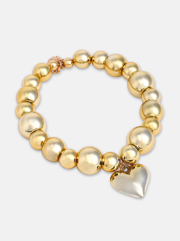 The Puffer-Cuoer Collar Necklace - California Gold