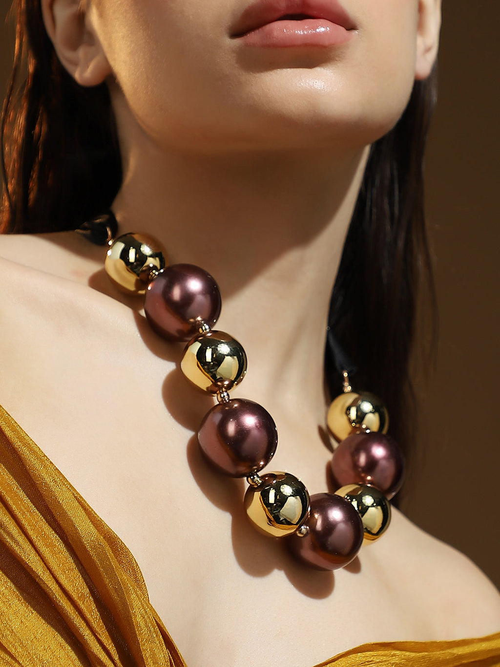 The Noel Statement Necklace - Sangria Red