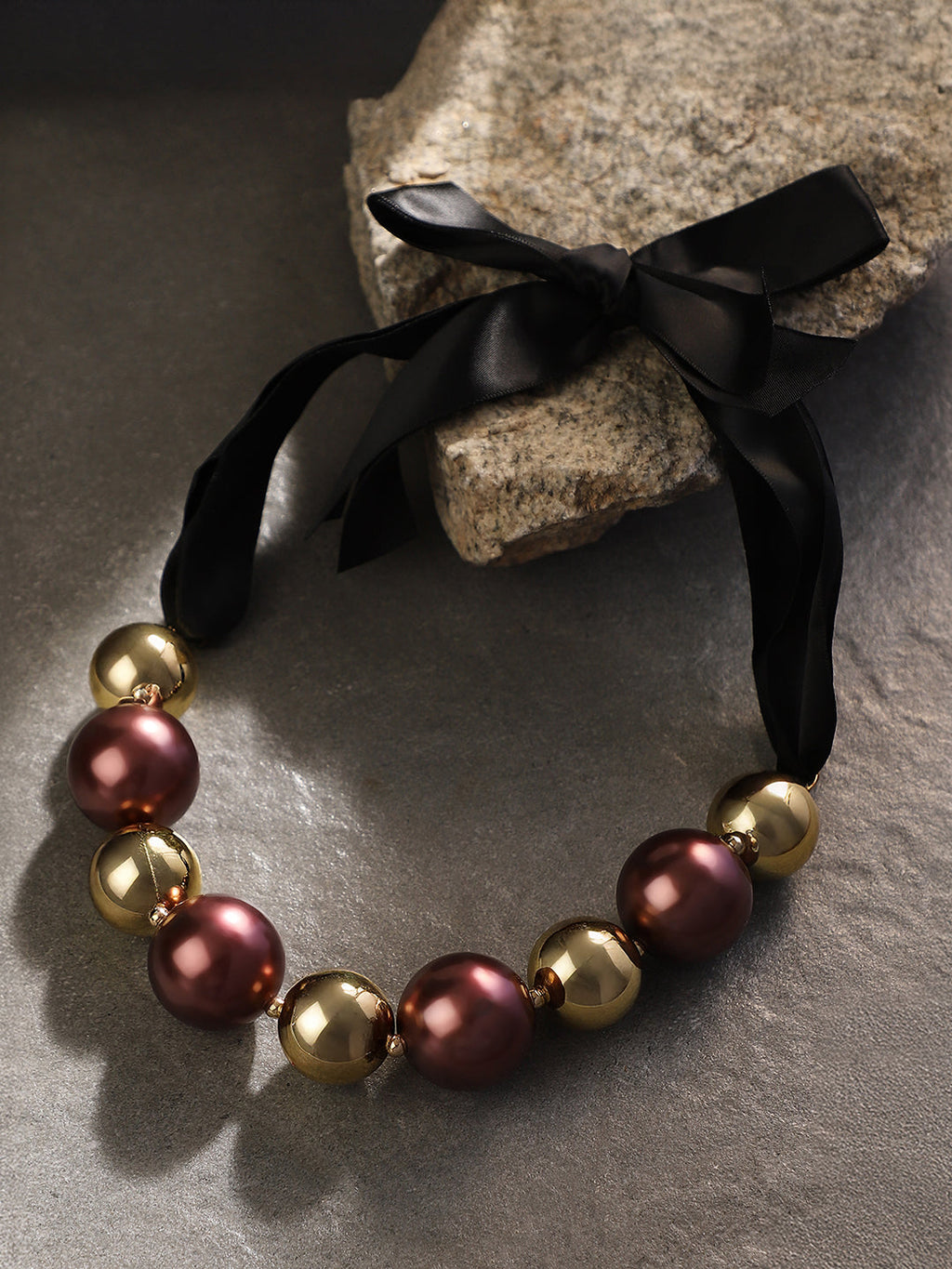 The Noel Statement Necklace - Sangria Red