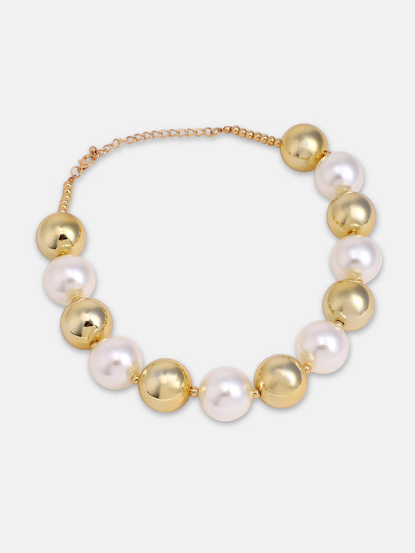 The Majesté Block Jewellery Set - Pearl White
