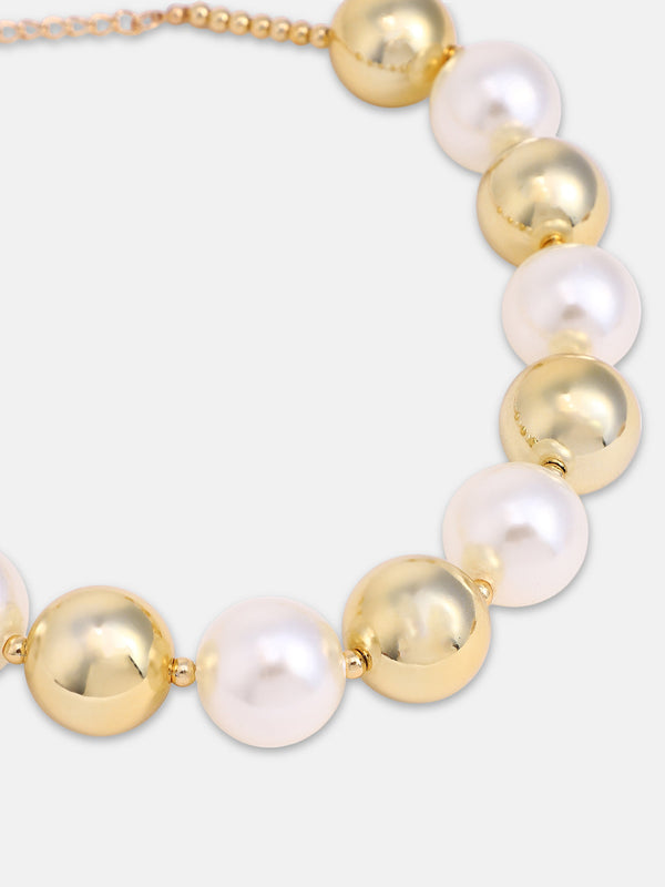 The Majesté Block Jewellery Set - Pearl White