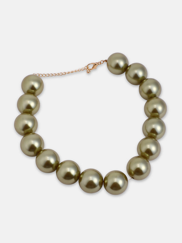 The Majesté Collar Necklace - Light Olive