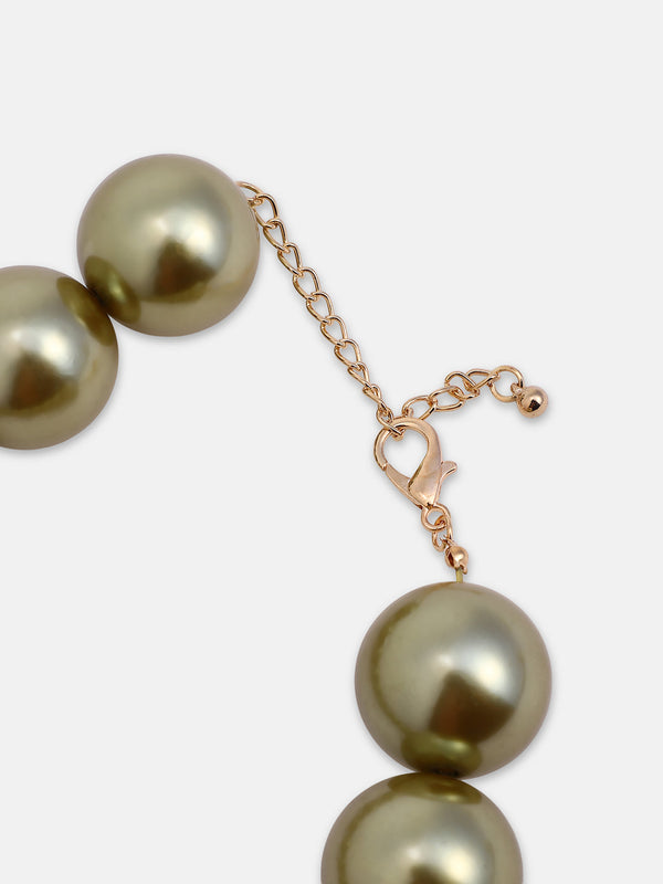 The Majesté Collar Necklace - Light Olive