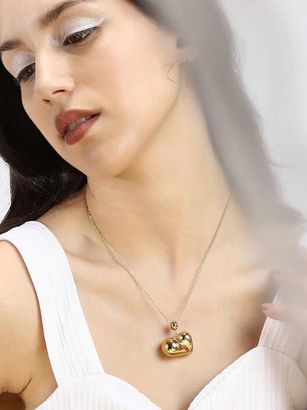 The Chonky-Coeur Pendant Necklace - California Gold