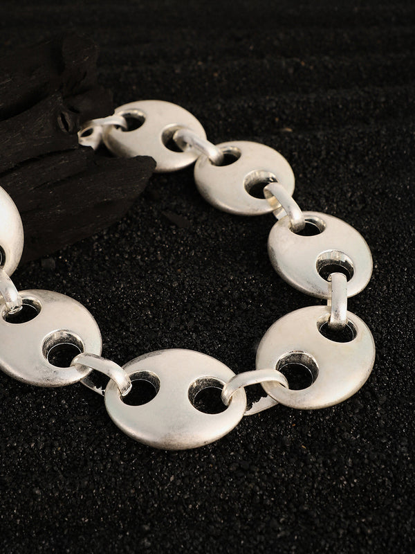 The Bolt Collar Necklace - Metallic Silver