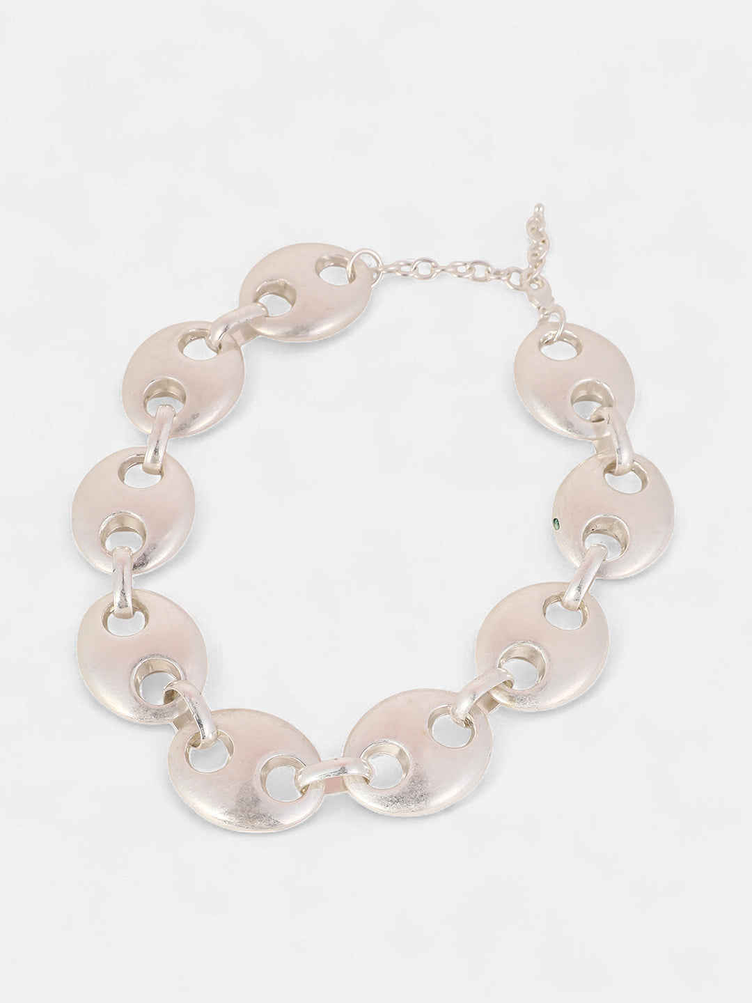 The Bolt Collar Necklace - Metallic Silver