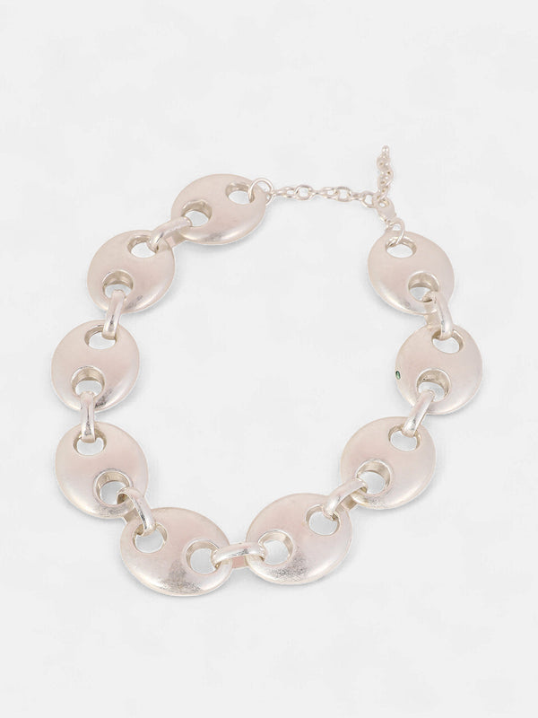 The Bolt Collar Necklace - Metallic Silver