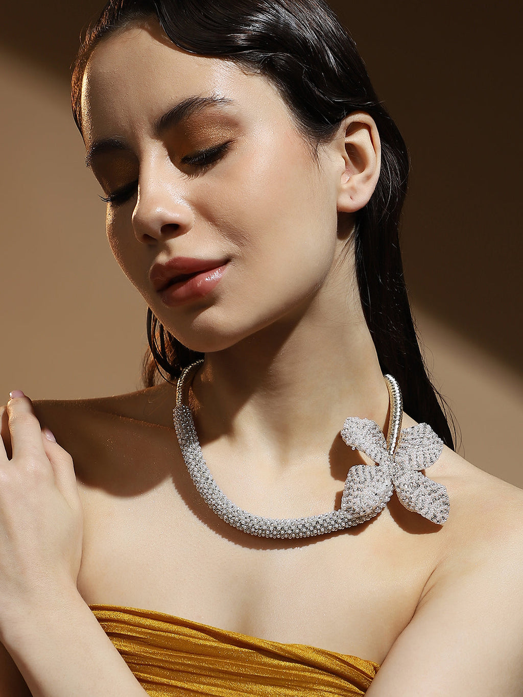 The Bling-Petalia Statement Necklace - California Gold