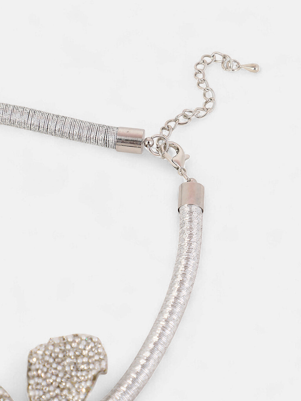 The Bling-Petalia Statement Necklace - Crystal Silver