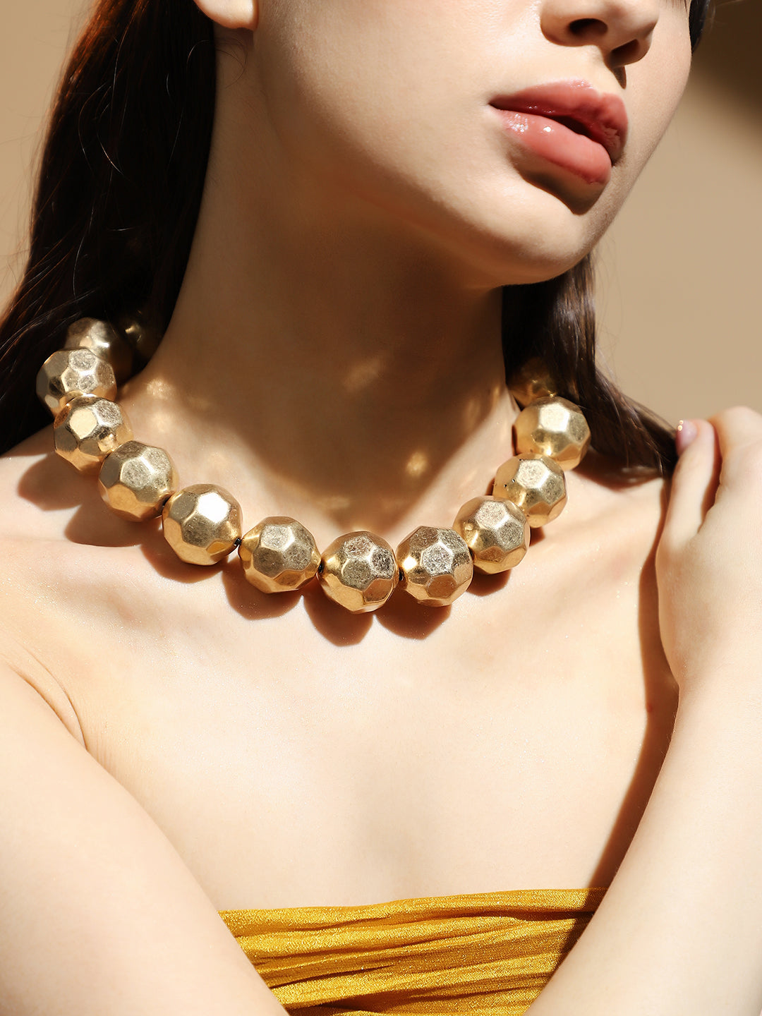 The Hammered Collar Necklace - California Gold