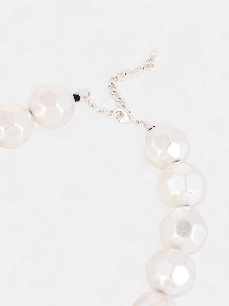 The Hammered Collar Necklace - Metallic Silver