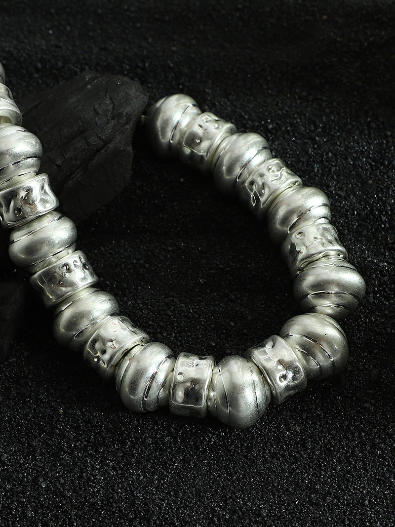 The Tribal Collar Necklace - Metallic Silver