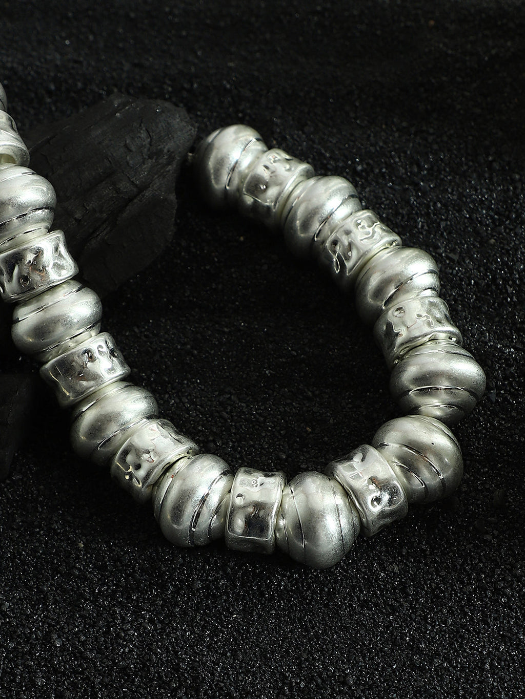 The Tribal Collar Necklace - Metallic Silver