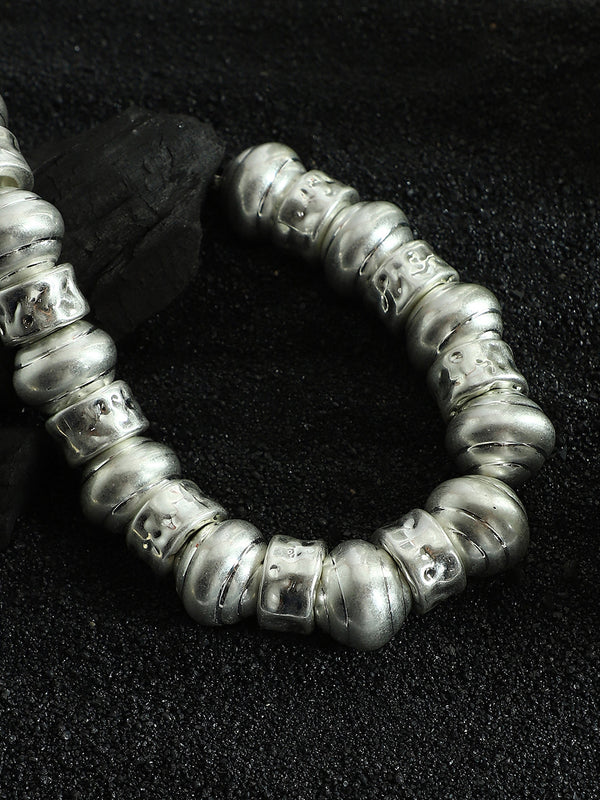 The Tribal Collar Necklace - Metallic Silver