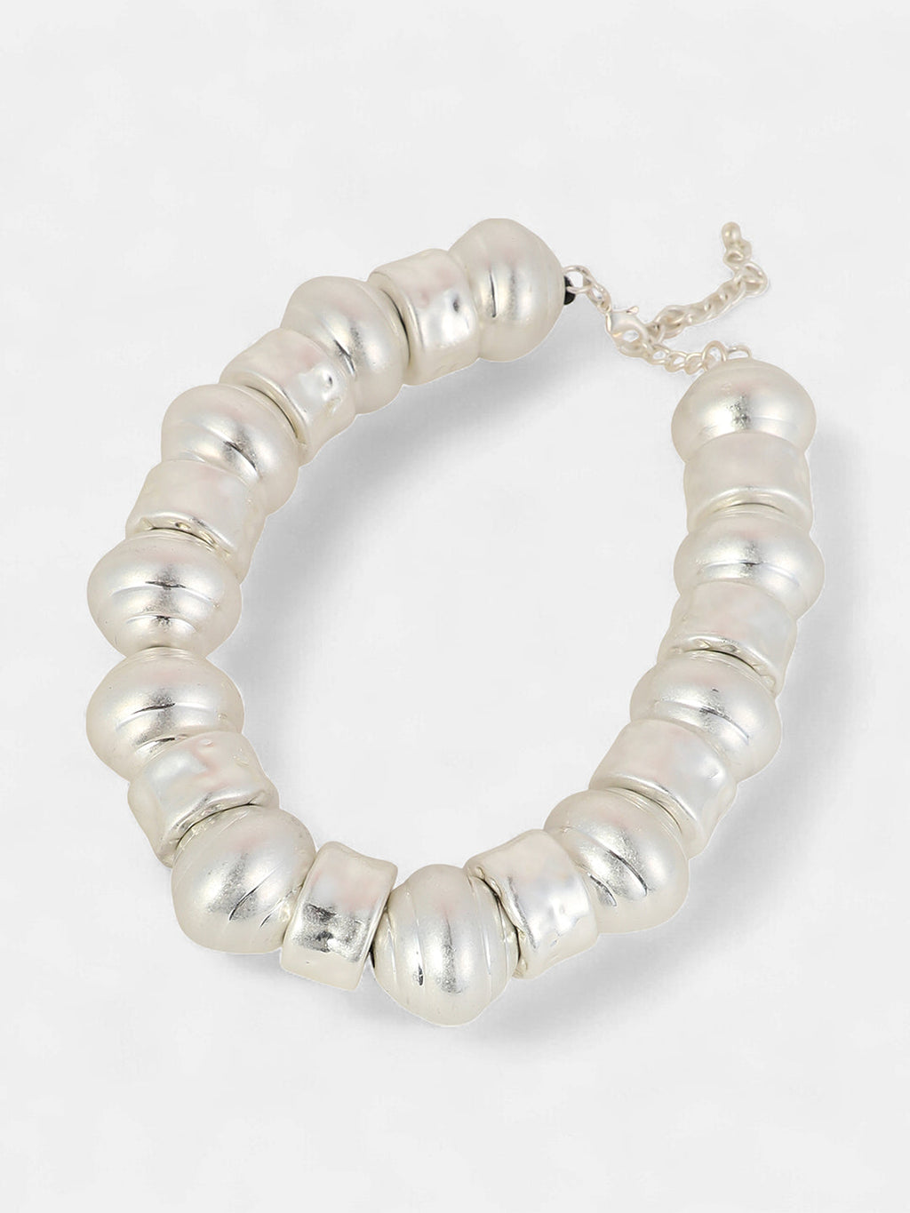 The Tribal Collar Necklace - Metallic Silver