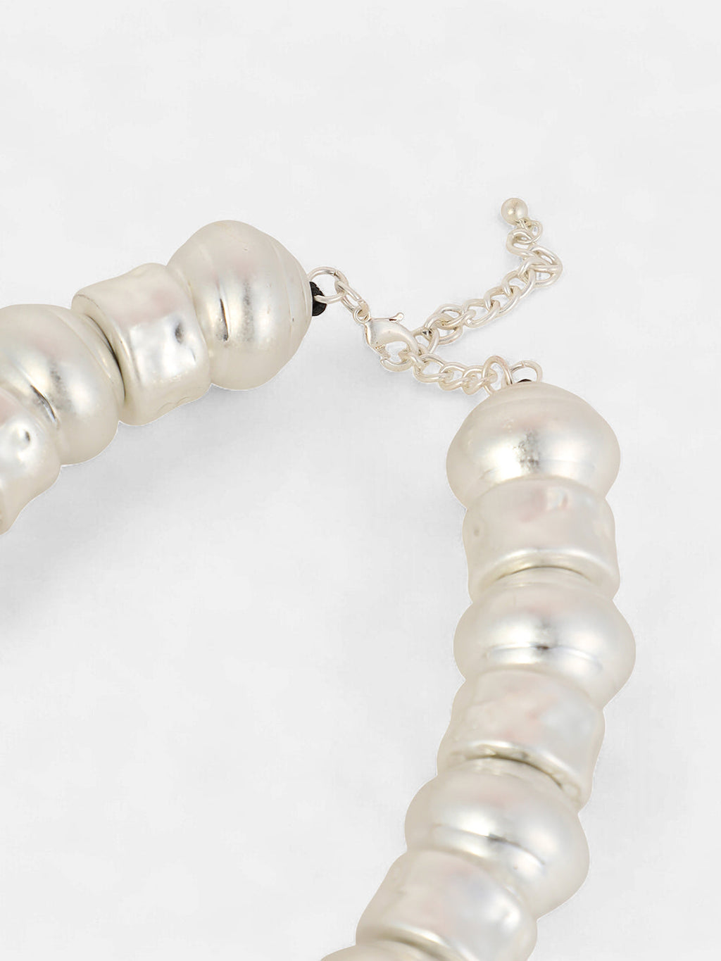 The Tribal Collar Necklace - Metallic Silver