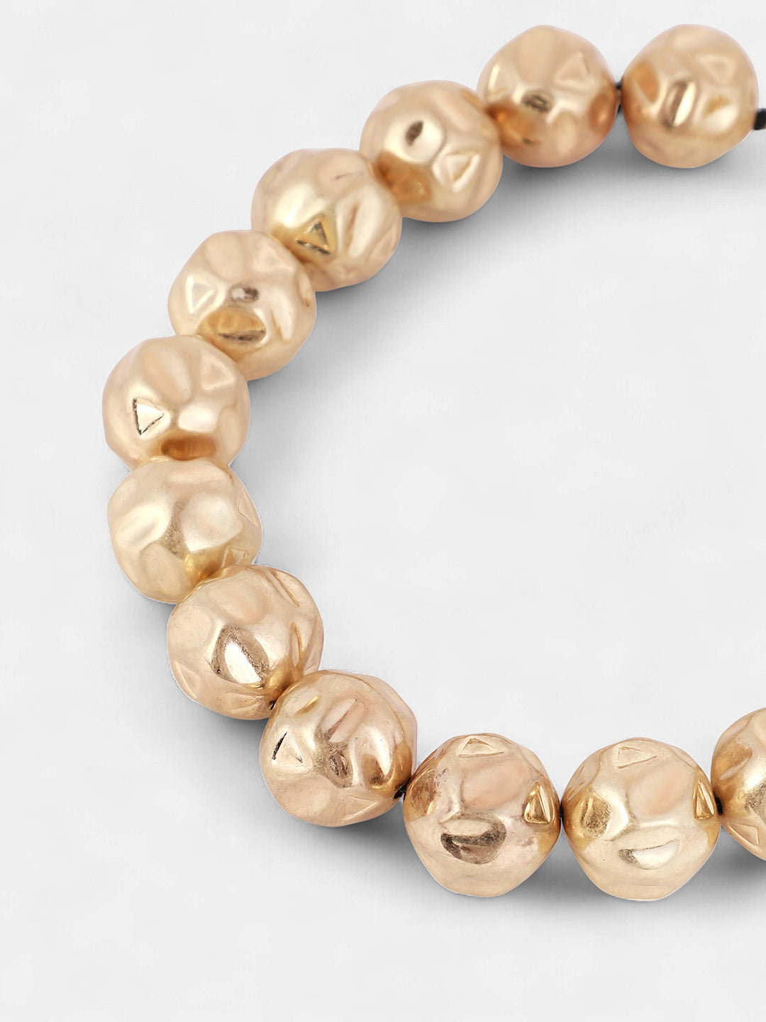 The Dented-Ball Collar Necklace - California Gold