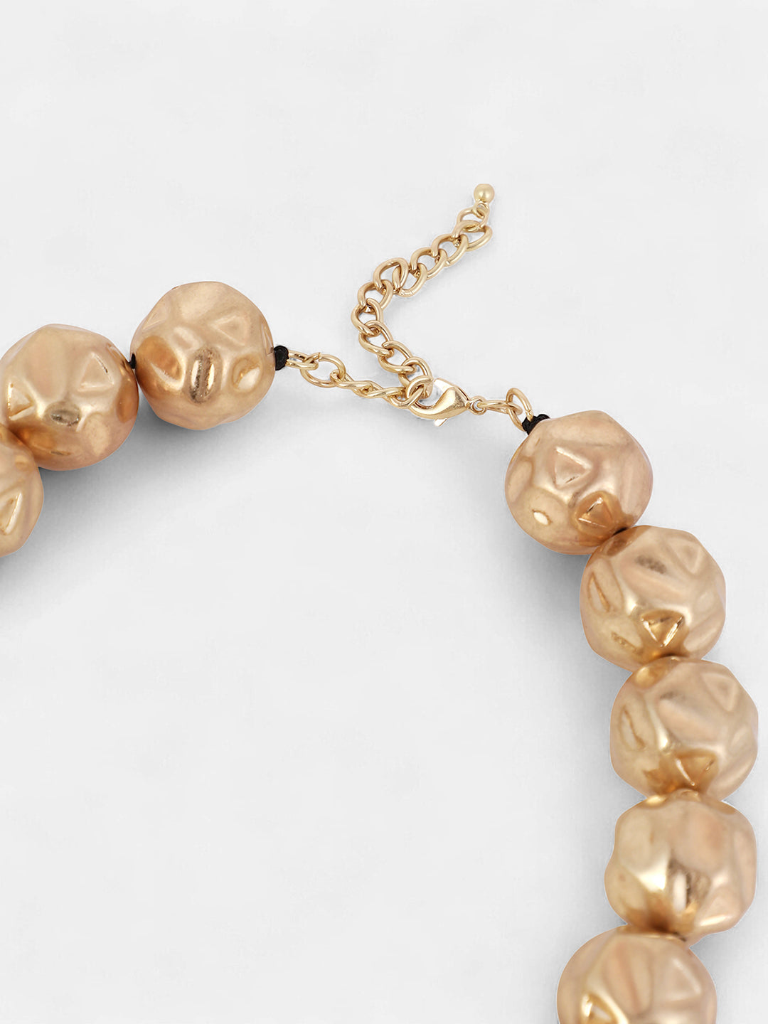 The Dented-Ball Collar Necklace - California Gold