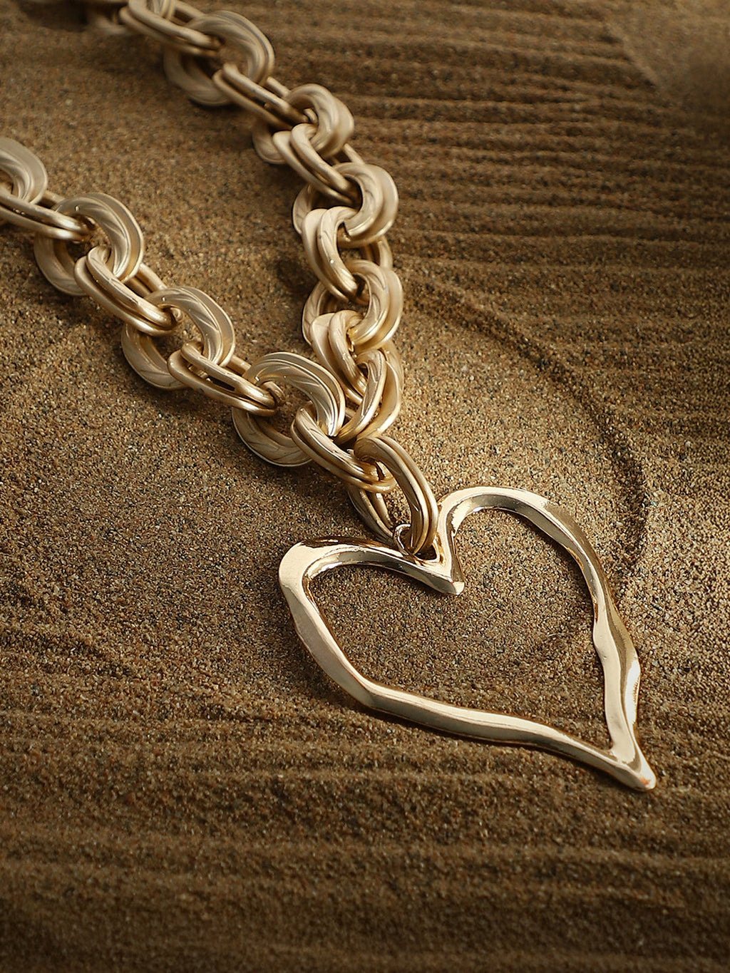 The Coeur-Chain Statement Necklace - California Gold