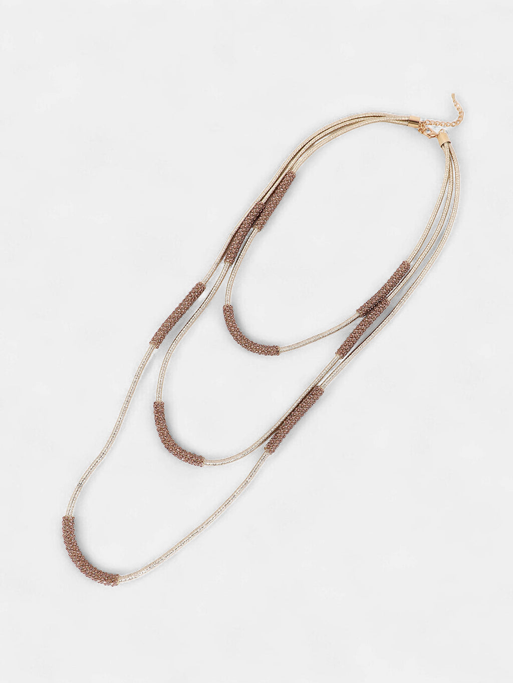 The Bling-Block Multi-Layer Necklace - Antique Gold